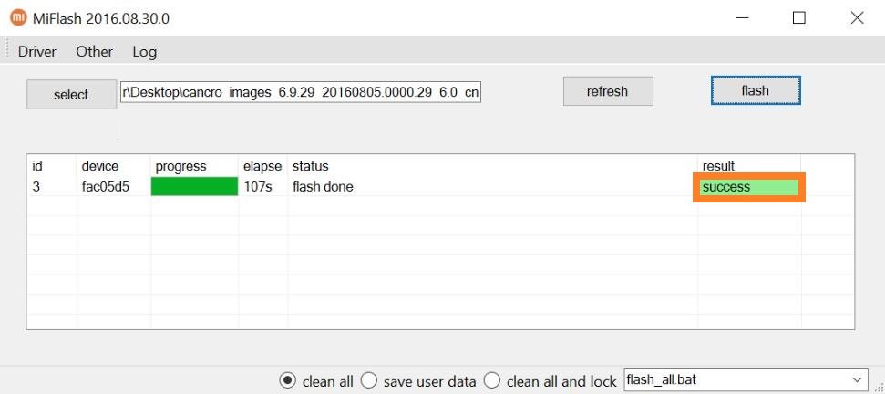 Install Xiaomi Stable ROM Using Fastboot Update